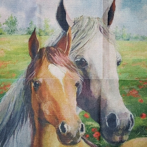 Horse Pillow Cover Pony Western Country Farm Decor - Picture 3 of 9